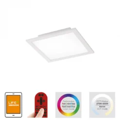 JUST LIGHT 14680-16 LOLAsmart LED Deckenleuchte FLAT 30x30cm weiß RGBW