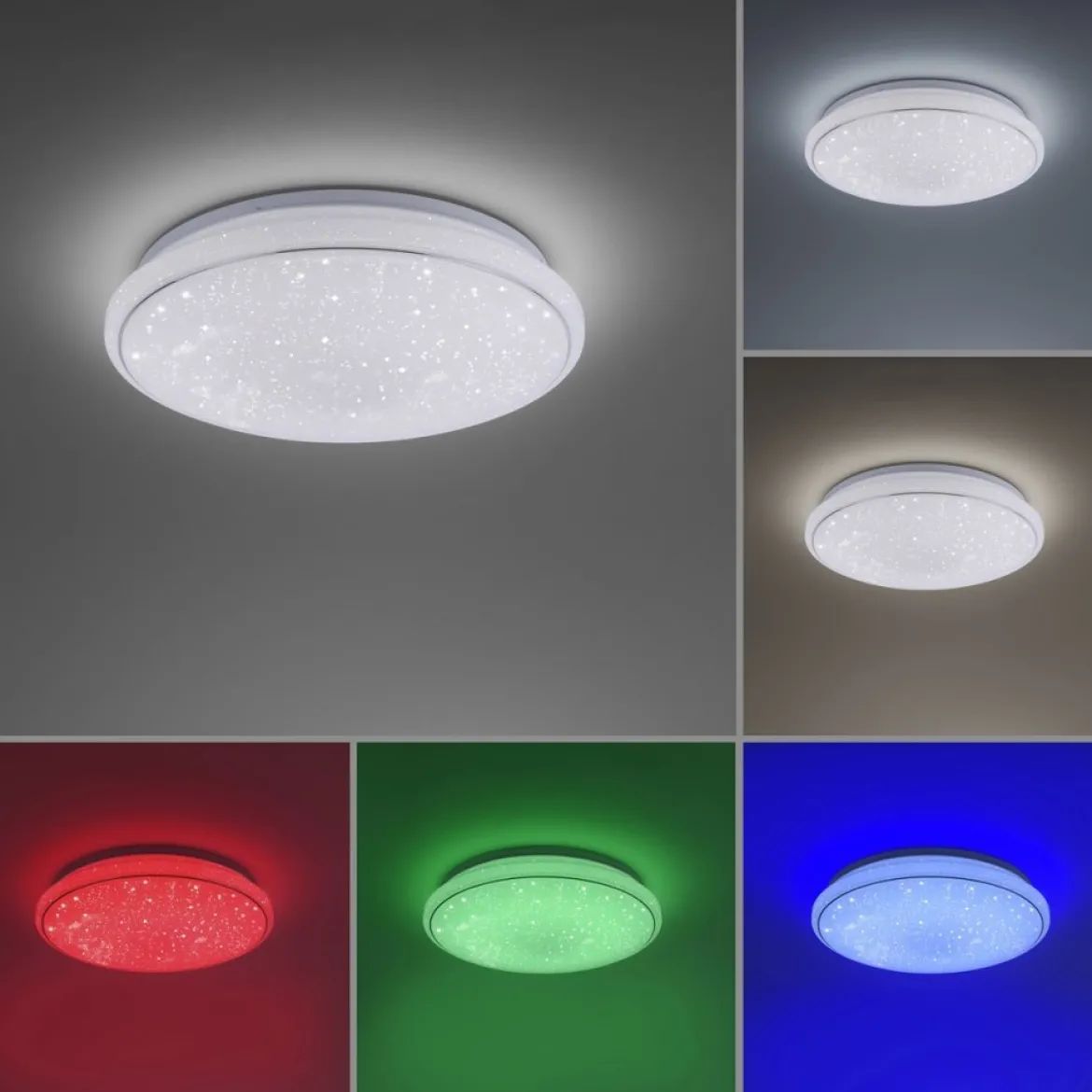 JUST LIGHT 14743-16 LOLAsmart LED Deckenleuchte Sternenhimmel rund 44cm RGBW