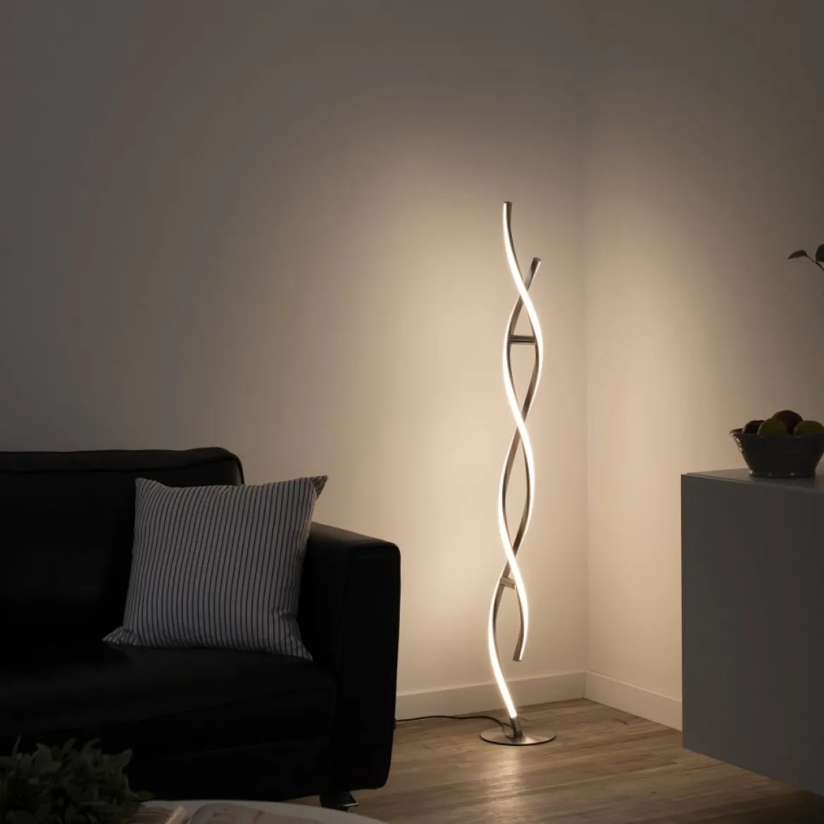JUST LIGHT 11992-55 LOLAsmart LED Stehleuchte Swing Smart Home RGB CCT stahlfarben