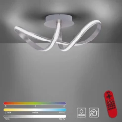 JUST LIGHT 18431-55 LOLAsmart MELINDA LED Deckenleuchte stahlfarben RGBW