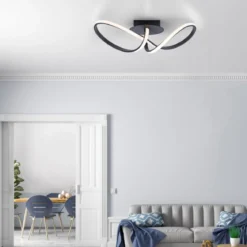 JUST LIGHT 15403-18 MARIA LED Deckenleuchte schwarz 3-Step Dim 3000K