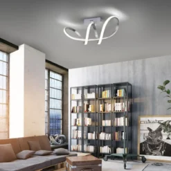JUST LIGHT 15403-95 MARIA LED Deckenleuchte aluminiumfarben 3-Step Dim 3000K