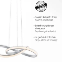 JUST LIGHT 15402-95  Maria LED Pendelleuchte aluminium 3-Step Dim 3000K