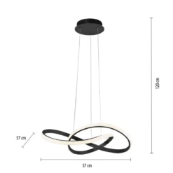 JUST LIGHT 15402-18 Maria LED Pendelleuchte schwarz 3-Step Dim 3000K