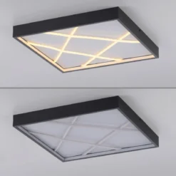 JUST LIGHT 14093-18 MIKADO Deckenlampe eckig schwarz 3000K
