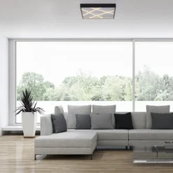 JUST LIGHT 14093-18 MIKADO Deckenlampe eckig schwarz 3000K