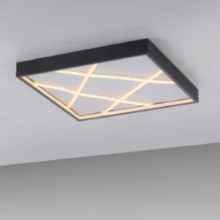 JUST LIGHT 14093-18 MIKADO Deckenlampe eckig schwarz 3000K