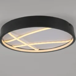 JUST LIGHT 14091-18 MIKADO Deckenleuchte rund schwarz 3000K