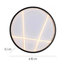 JUST LIGHT 14091-18 MIKADO Deckenleuchte rund schwarz 3000K