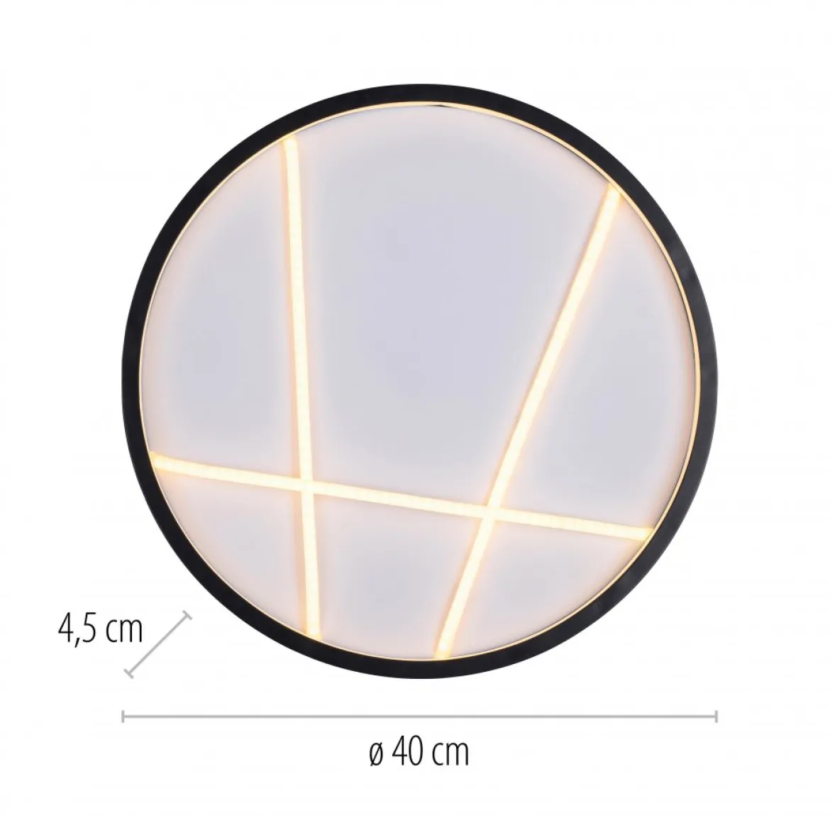 JUST LIGHT 14091-18 MIKADO Deckenleuchte rund schwarz 3000K