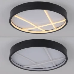 JUST LIGHT 14091-18 MIKADO Deckenleuchte rund schwarz 3000K