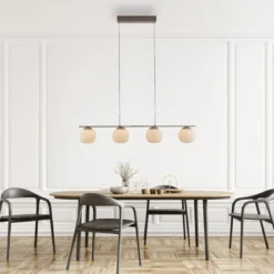 JUST LIGHT 15179-39 NAMI Pendelleuchte 4-flammig sandfarben