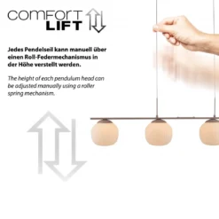 JUST LIGHT 15179-39 NAMI Pendelleuchte 4-flammig sandfarben