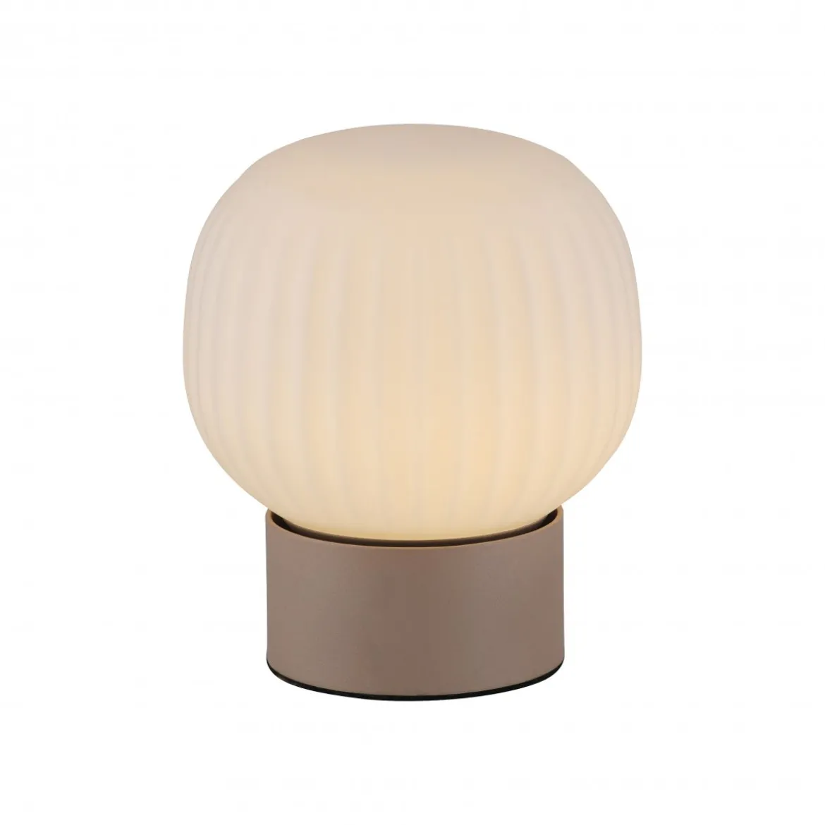 JUST LIGHT 15175-39 NAMI Tischleuchte sand geriffeltes Opalglas