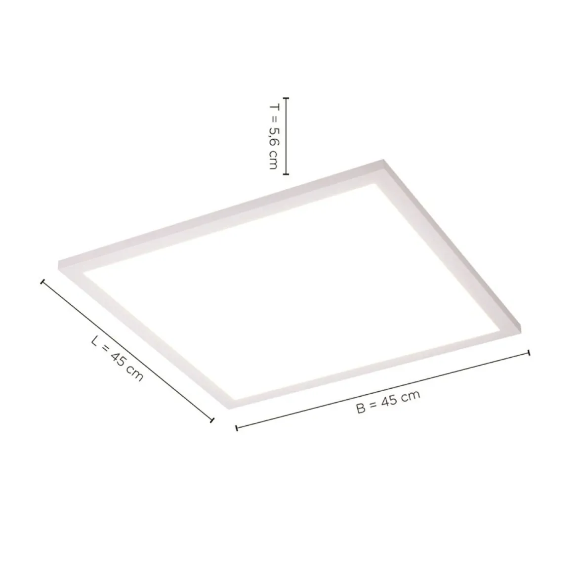 JUST LIGHT 14531-16 Panel FLAT LED Deckenleuchte quadratisch weiß 45x45cm CCT
