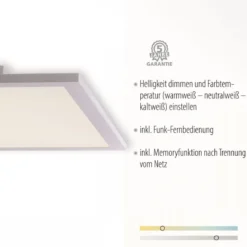 JUST LIGHT 14531-16 Panel FLAT LED Deckenleuchte quadratisch weiß 45x45cm CCT