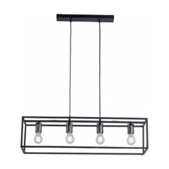 JUST LIGHT 15854-18 Pendelleuchte  FABIO 4-flammig schwarz