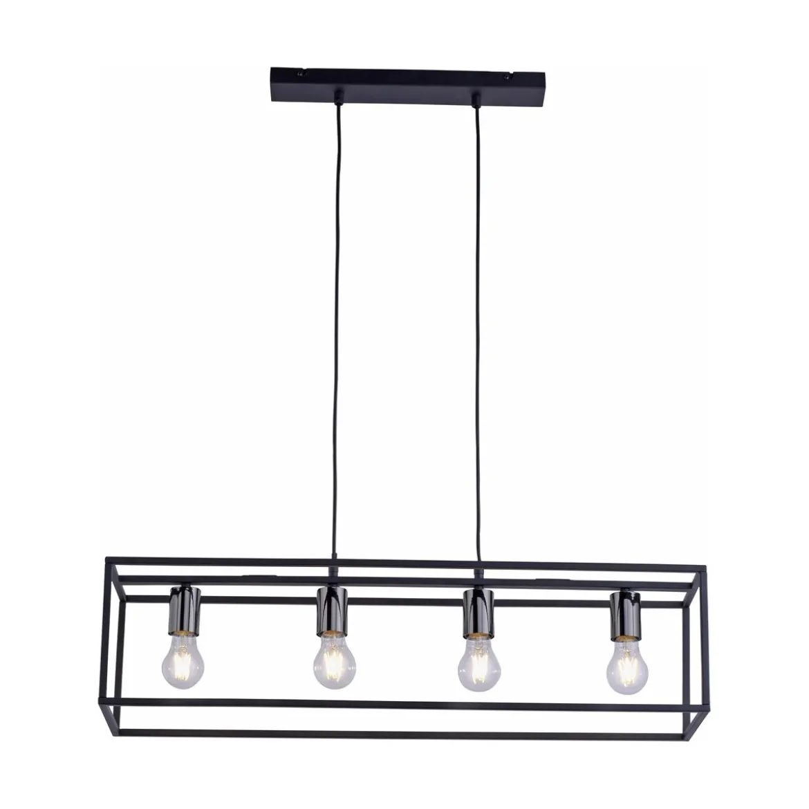 JUST LIGHT 15854-18 Pendelleuchte FABIO 4-flammig schwarz