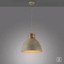 JUST LIGHT 11985-39 Pendelleuchte Samia E27 Beige Mangoholz