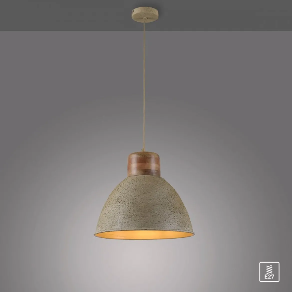 JUST LIGHT 11985-39 Pendelleuchte Samia E27 Beige Mangoholz