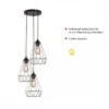 JUST LIGHT Pendelleuchte 15890-18 SKELETTON 3-flammig schwarz