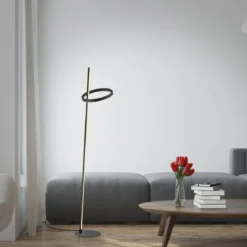 JUST LIGHT 15397-18 RITUS Stehleuchte schwarz per Touchdimmer