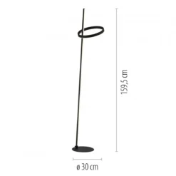 JUST LIGHT 15397-18 RITUS Stehleuchte schwarz per Touchdimmer