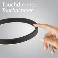 JUST LIGHT 15397-18 RITUS Stehleuchte schwarz per Touchdimmer