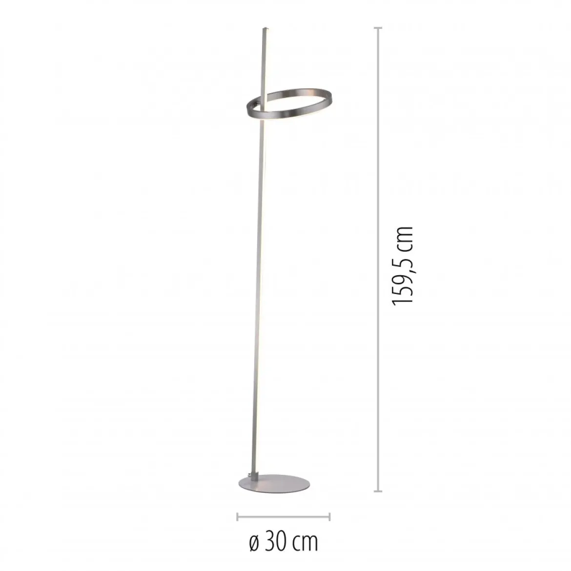 JUST LIGHT 15397-55 RITUS Stehleuchte stahl dimmbar, Touchdimmer