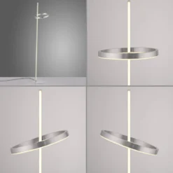 JUST LIGHT 15397-55 RITUS Stehleuchte stahl dimmbar, Touchdimmer