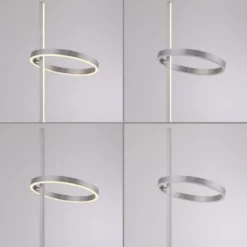 JUST LIGHT 15397-55 RITUS Stehleuchte stahl dimmbar, Touchdimmer