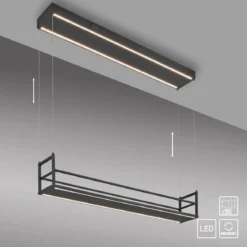 JUST LIGHT 15248-18 SONTURA Pendelleuchte schwarz mit Ablagefläche
