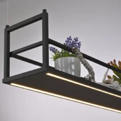 JUST LIGHT 15248-18 SONTURA Pendelleuchte schwarz mit Ablagefläche