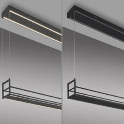 JUST LIGHT 15248-18 SONTURA Pendelleuchte schwarz mit Ablagefläche