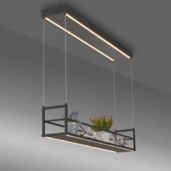 JUST LIGHT 15248-18 SONTURA Pendelleuchte schwarz mit Ablagefläche