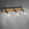 JUST LIGHT 13473-79 Wand- und Deckenleuchte Slat 3-flammig Vintage-Stil Holz