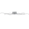 JUST LIGHT 15166-55 WAVE LED Deckenleuchte stahlfarben Wellenform 3000K 98cm