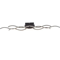 JUST LIGHT 15167-18 WAVE LED Deckenleuchte schwarz Wellenform 3000K 140cm