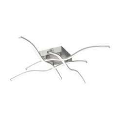 JUST LIGHT 15132-55 WAVE LED Deckenleuchte silberfarben 3000K