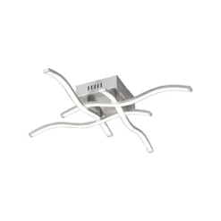 JUST LIGHT 15131-55 WAVE LED Deckenleuchte silber 3000K