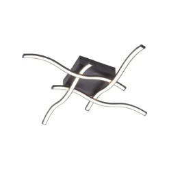 JUST LIGHT 15131-18 WAVE LED Deckenleuchte schwarz 3000K
