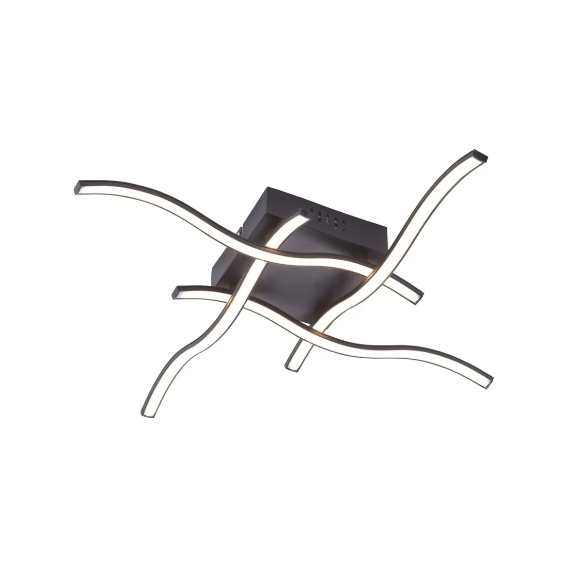 JUST LIGHT 15131-18 WAVE LED Deckenleuchte schwarz 3000K