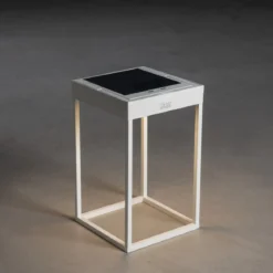 KONSTSMIDE No. 7815-250 Portofino LED Solar USB-Laterne weiß dimmbar mit Sensor