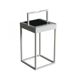KONSTSMIDE No. 7815-250 Portofino LED Solar USB-Laterne weiß dimmbar mit Sensor
