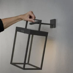 KONSTSMIDE No. 7815-750 Portofino LED Solar USB-Laterne schwarz dimmbar mit Sensor