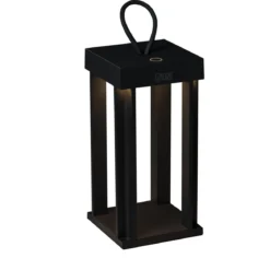 KONSTSMIDE 7819-750 USB Laterne Cannes schwarz 42cm dimmbar