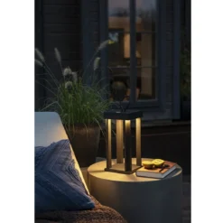KONSTSMIDE 7819-750 USB Laterne Cannes schwarz 42cm dimmbar