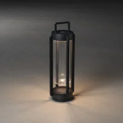 KONSTSMIDE 7823-750 USB Laterne Otranto schwarz 44cm dimmbar
