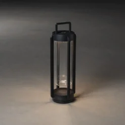 KONSTSMIDE 7823-750 USB Laterne Otranto schwarz 44cm dimmbar