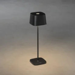Konstsmide 7814-750 USB Tischleuchte Capri schwarz IP54 dimmbar